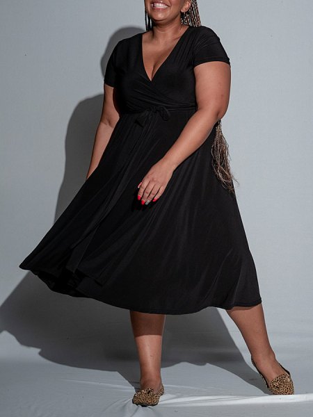 black plus size wrap dress South Africa