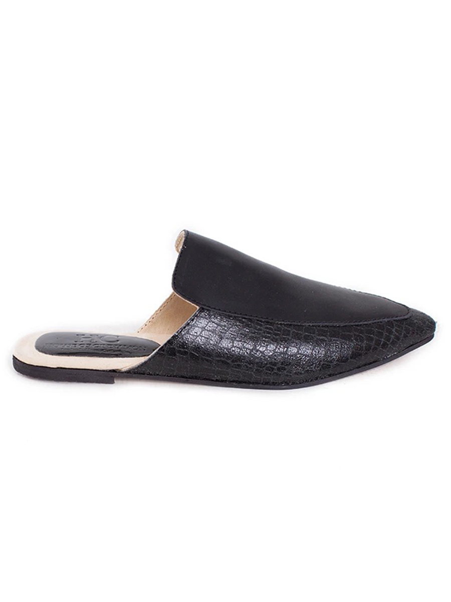 Black Leather Mules South Africa, Black | Equilibrio