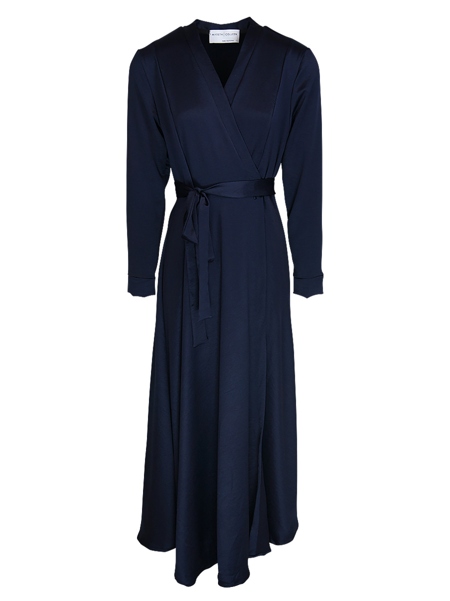 Navy Wrap Dress South Africa, Navy Maxi Dress, South Africa | Equilibrio