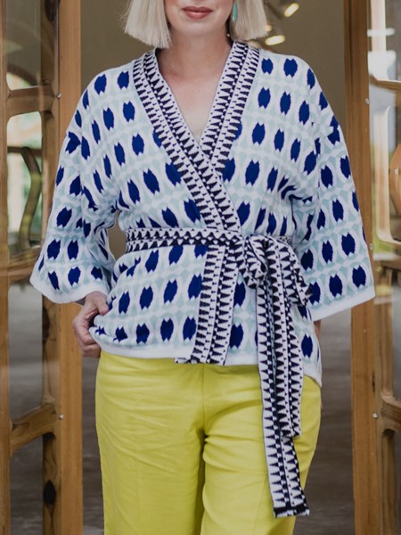 blue cotton kimono