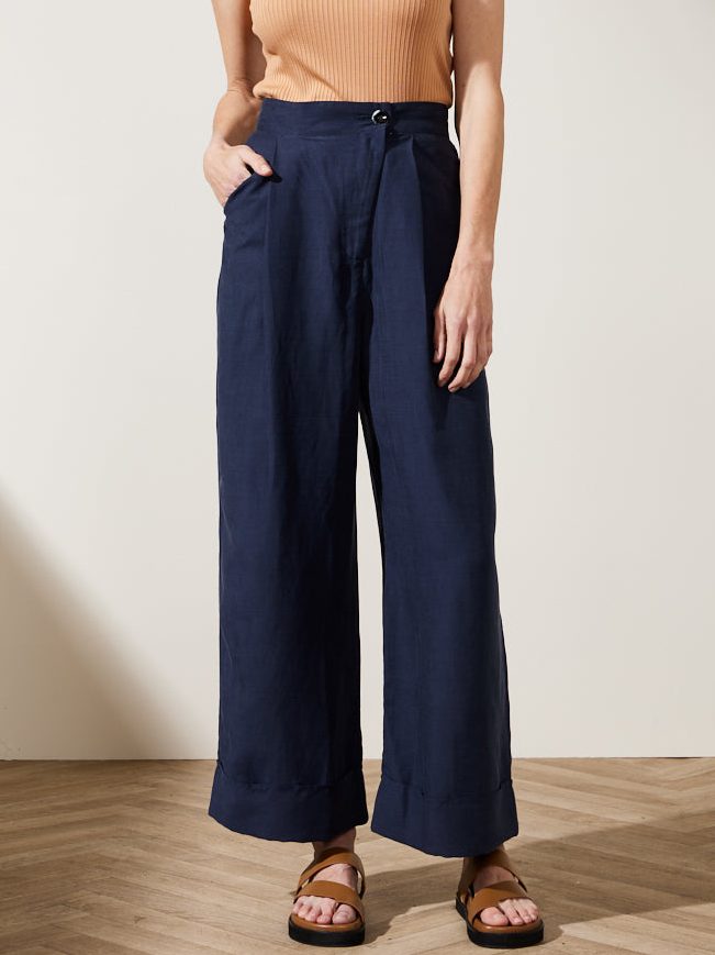 Navy Wide Leg Pants | Made in South Africa | Equilibrio