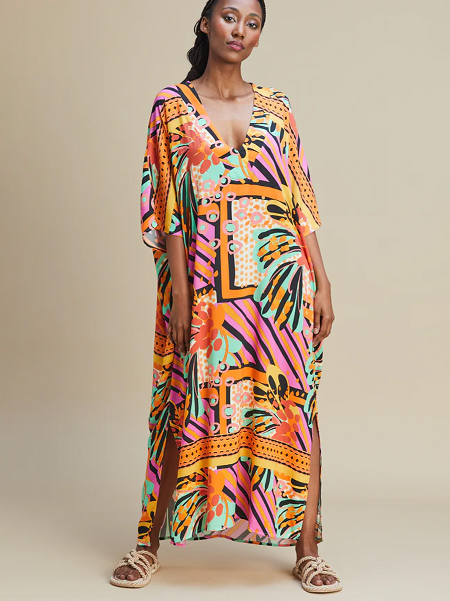 Multi-coloured Kaftan Dress, South Africa | Mareth Colleen | Equilibrio