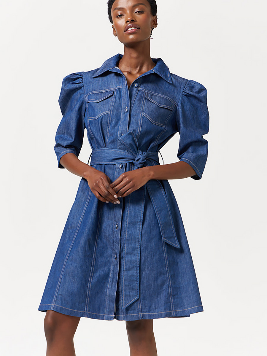 Buy Blue Dresses for Women by GLAMODA Online | Ajio.com